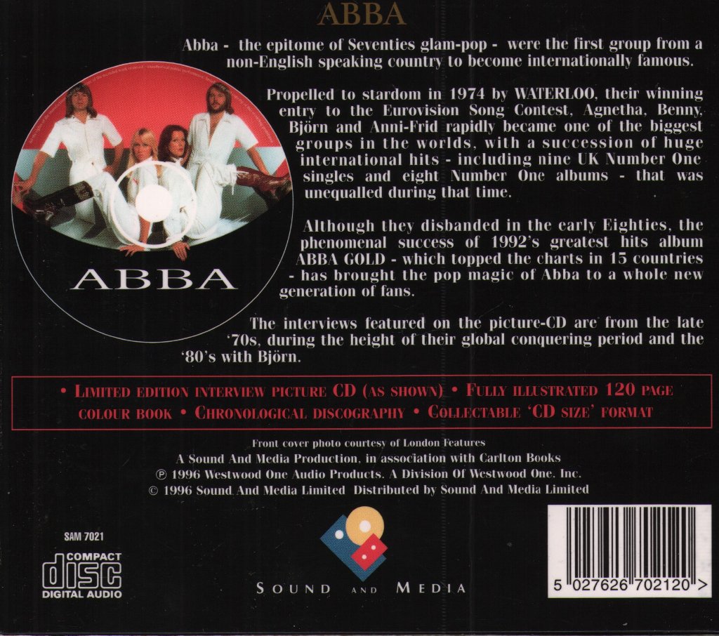 ABBA - Fully Illustrated Book And Interview Disc - Cd