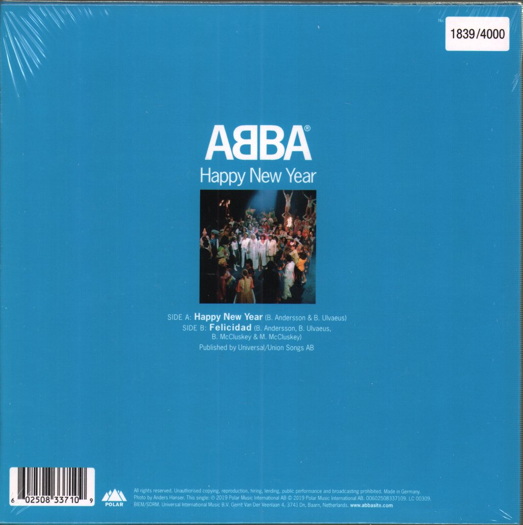 ABBA - Happy New Year - 7 Inch