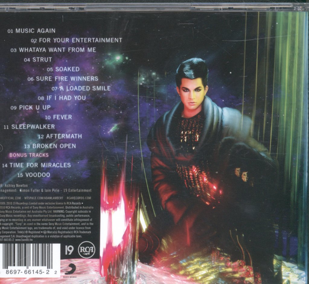 Adam Lambert - For Your Entertainment - Cd