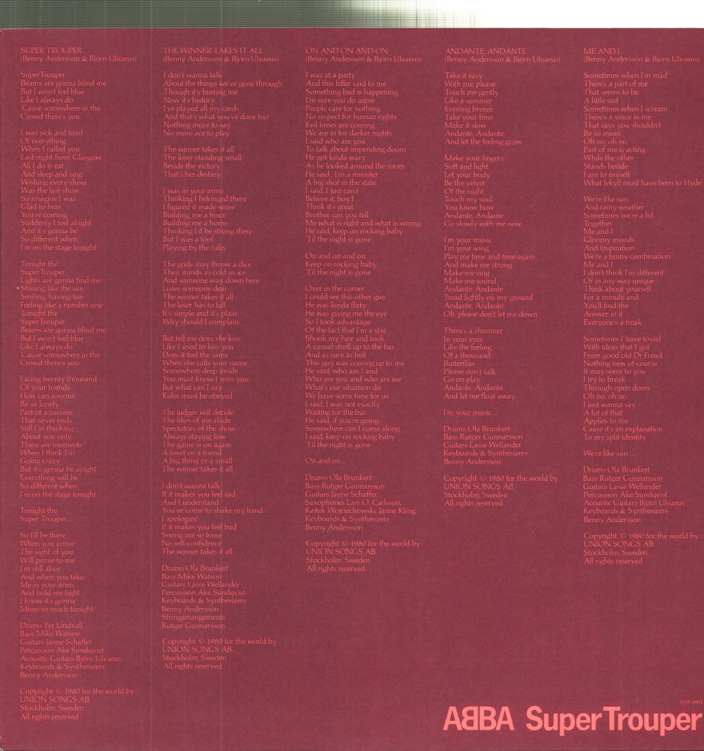 ABBA - Super Trouper = スーパー・トゥルーパー - Lp