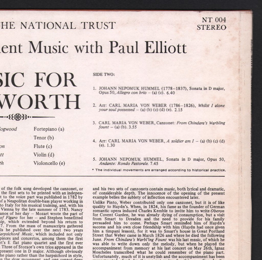 Academy Of Ancient Music / Paul Elliott - Music For Petworth - Lp