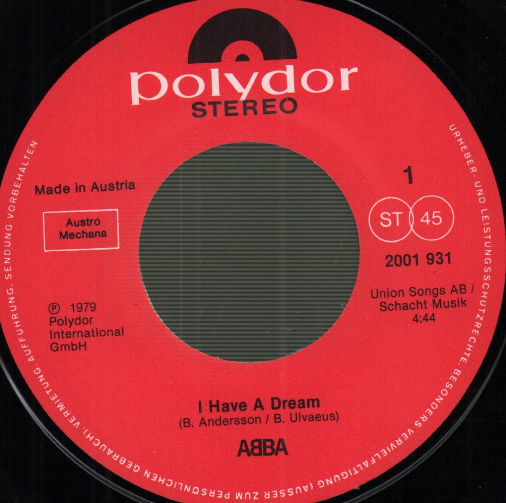 ABBA - I Have A Dream - 7 Inch