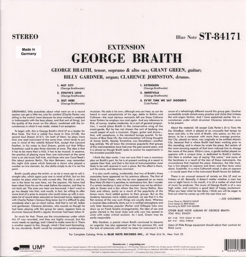 George Braith - Extension - Lp