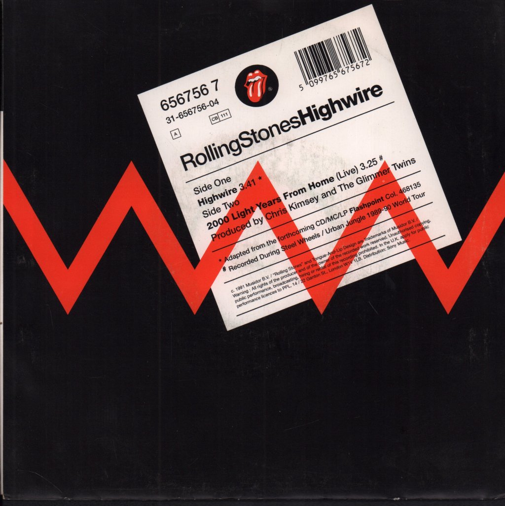 Rolling Stones - Highwire - 7 Inch