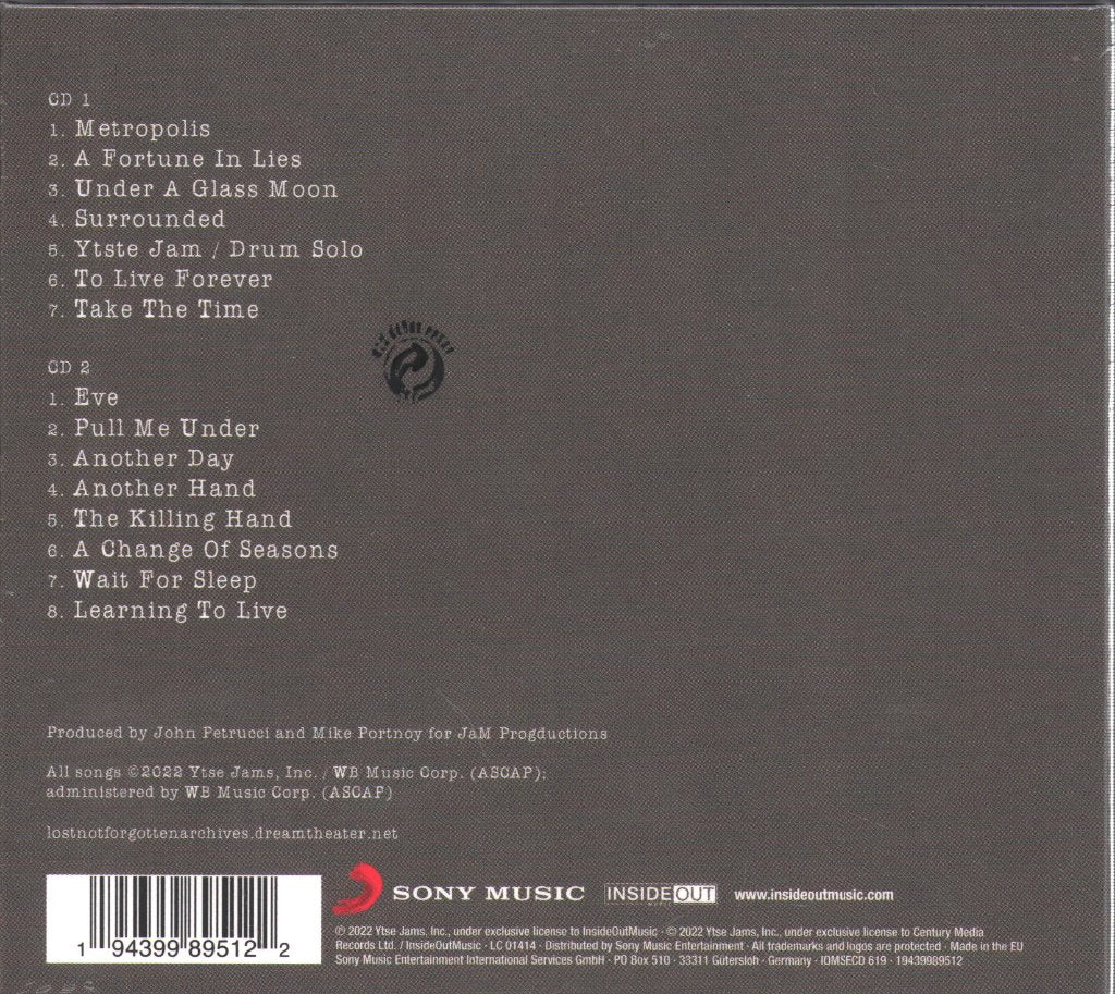 Dream Theater - Live In NYC - 1993 - Double Cd