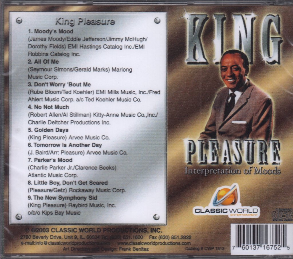 King Pleasure - Interpretation Of Moods - Cd