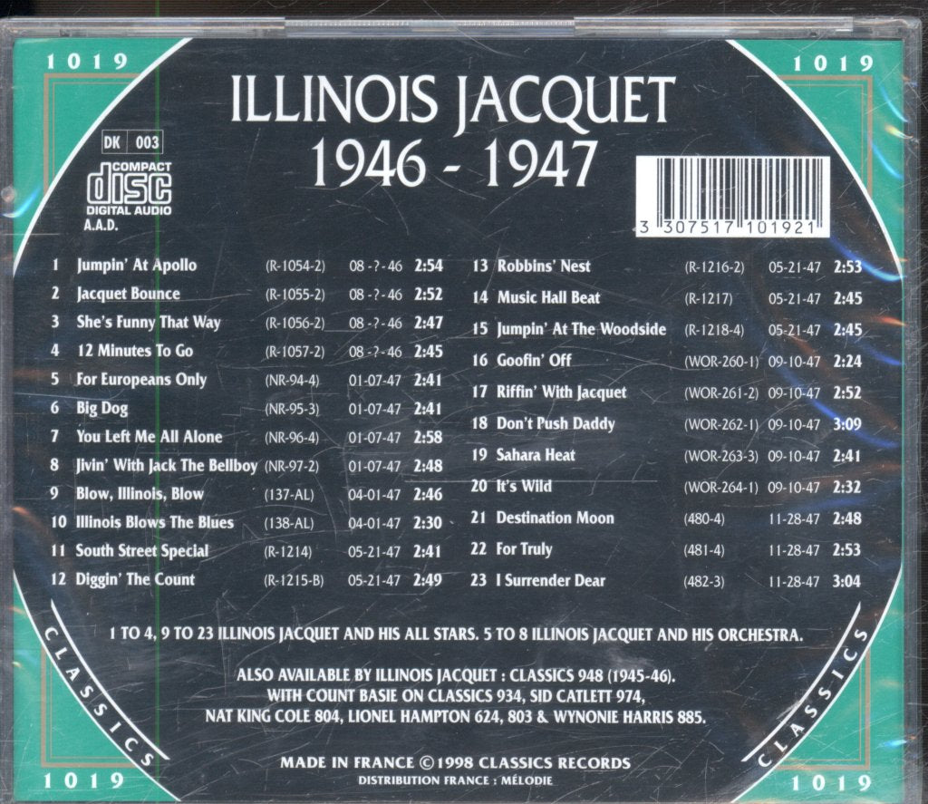 Illinois Jacquet - 1946-1947 - Cd