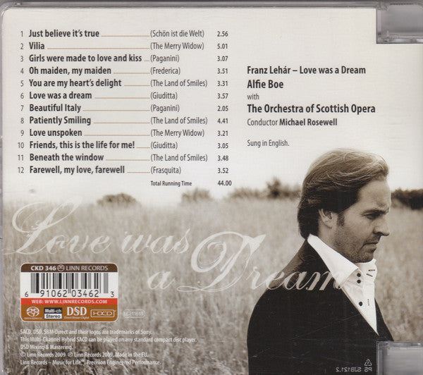 Alfie Boe - Love Was A Dream Franz Lehar - Cd