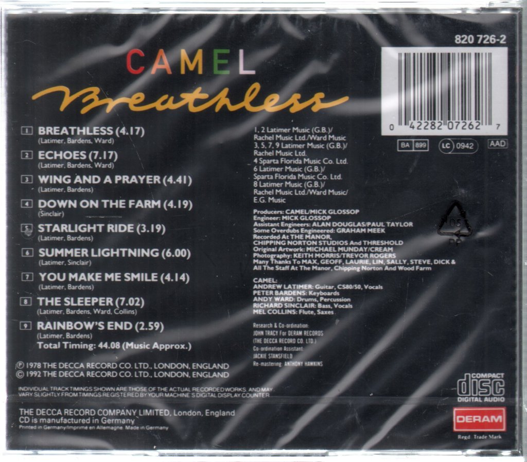 Camel - Breathless - Cd