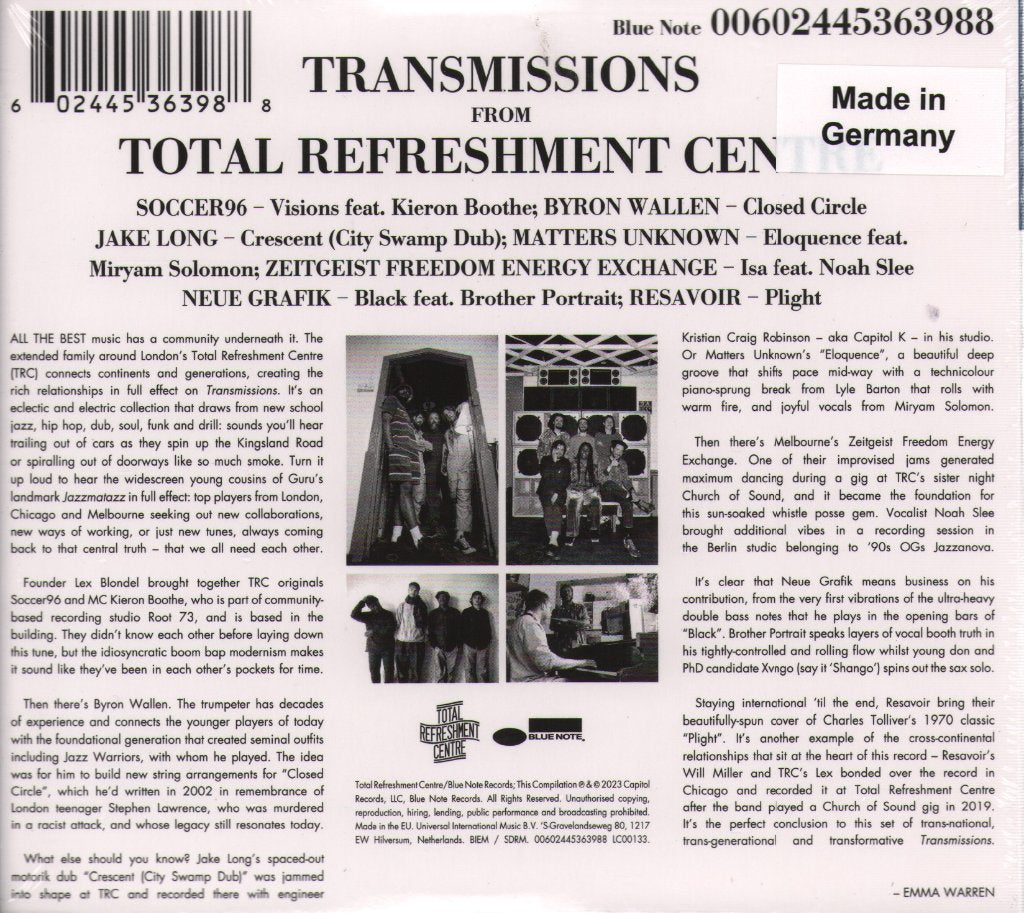 Various Artists - Transmissions From Total Refreshment Centre - Cd