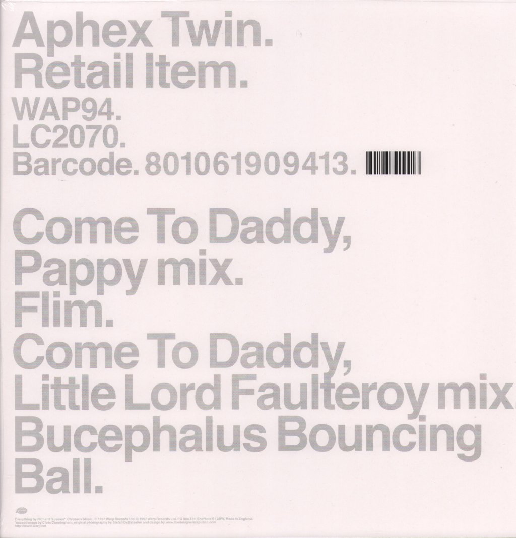 Aphex Twin - Come To Daddy - 12 Inch