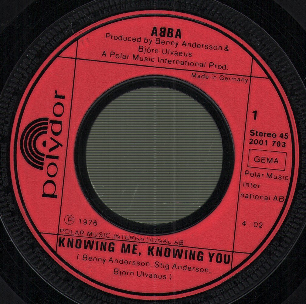 ABBA - Knowing Me, Knowing You - 7 Inch