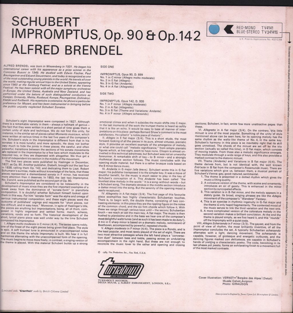 Alfred Brendel - Schubert Impromptus - Lp