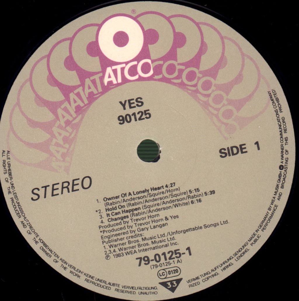 Yes - 90125 - Lp