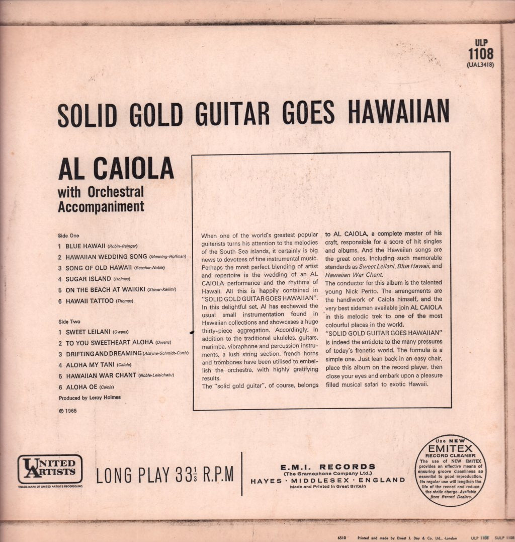 Al Caiola - Solid Gold Guitar Goes Hawaiian - Lp