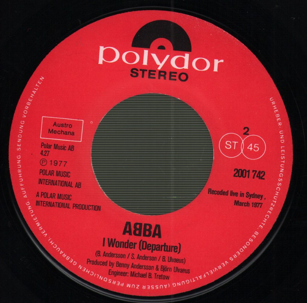 ABBA - Name Of The Game / I Wonder (Departure) - 7 Inch