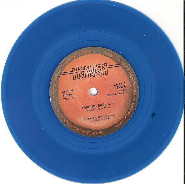 Heaven (Scandanavian Rock) - Angelina / Take Me Back - 7 Inch