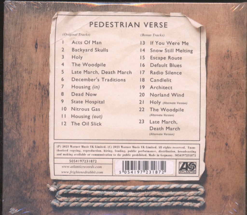 Frightened Rabbit - Pedestrian Verse - Cd