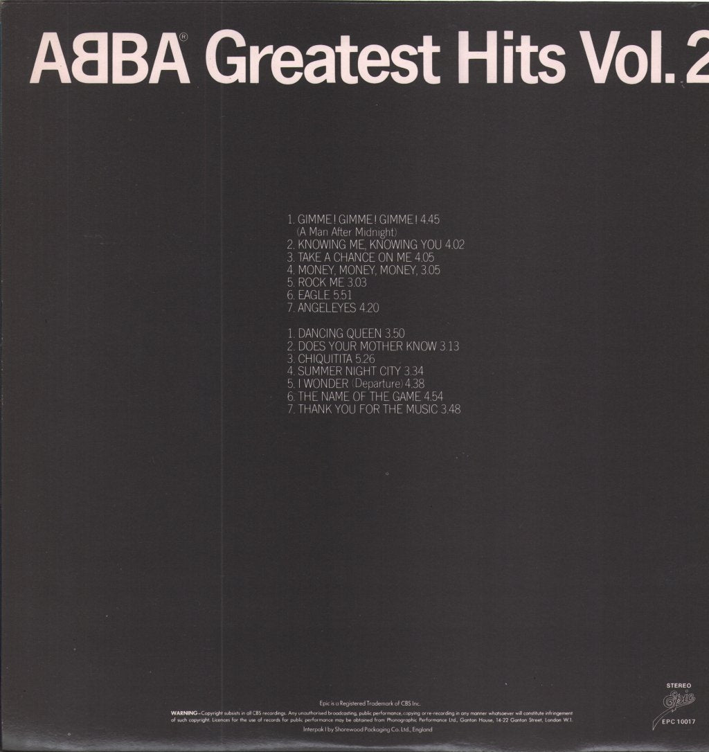 ABBA - Greatest Hits Vol. 2 - Lp