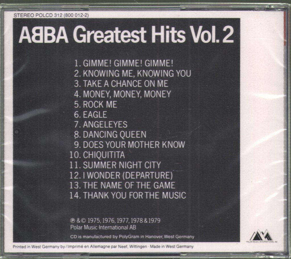 ABBA - Greatest Hits Vol. 2 - Cd