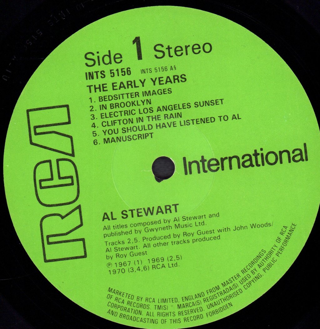 Al Stewart - Early Years - Lp