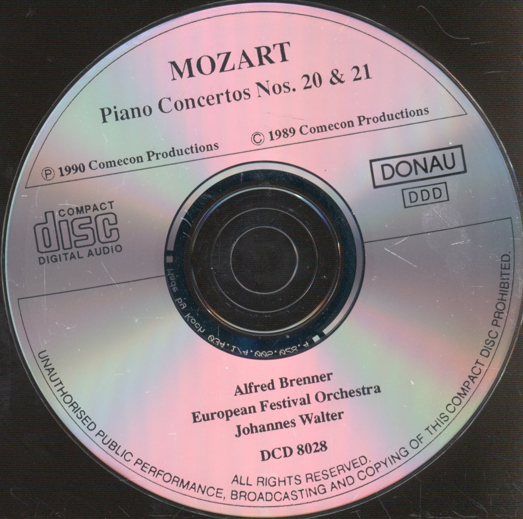 Alfred Brenner, European Festival Orchestra - Mozart - Piano Concertos K. 467 "Elvira Madigan" & K. 466 - Cd