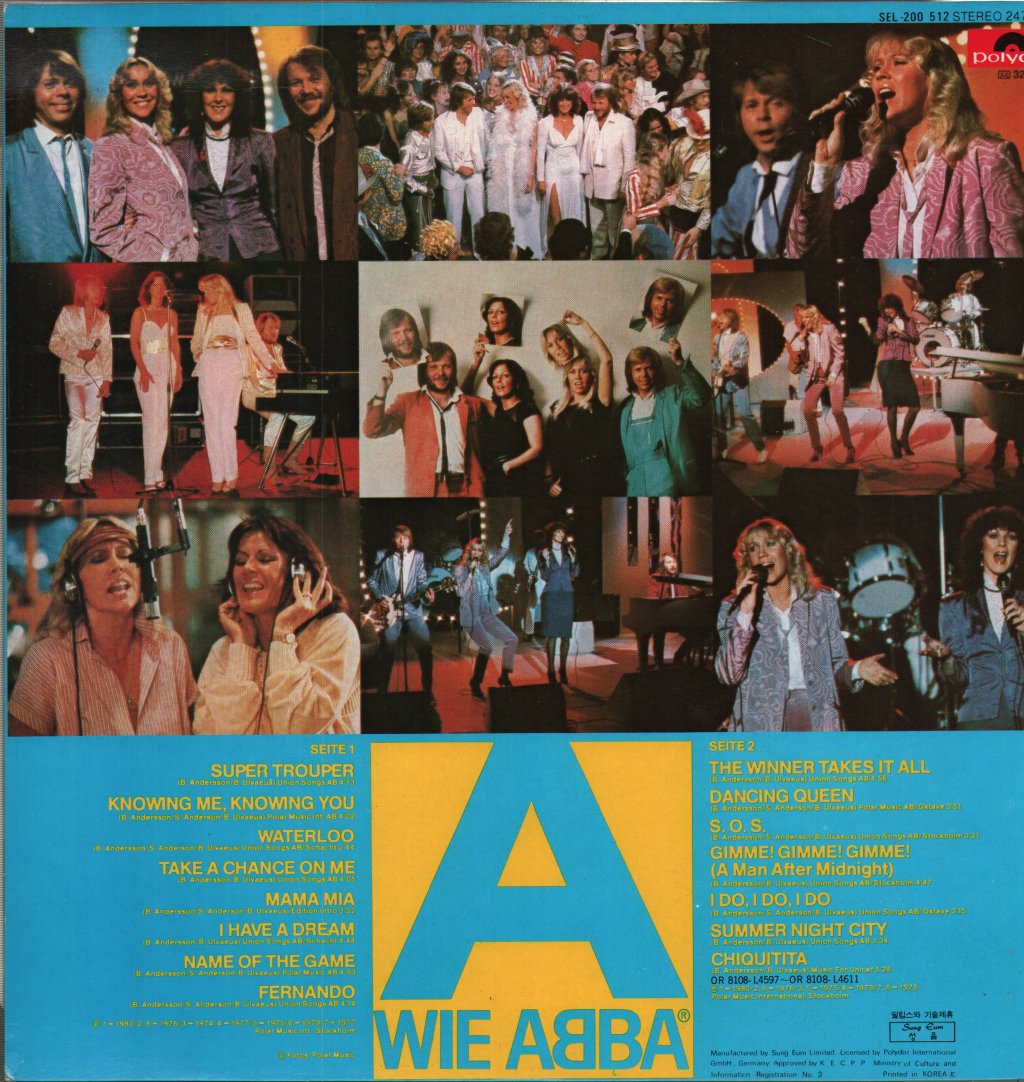 ABBA - A Wie ABBA (Die Grössten Erfolge Von »Waterloo« Bis »Super Trouper«) - Lp