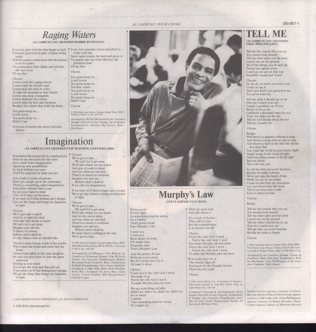 Al Jarreau - High Crime - Lp