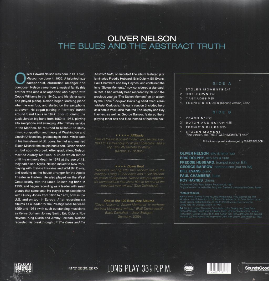 Oliver Nelson - Blues and the Abstract Truth - Lp