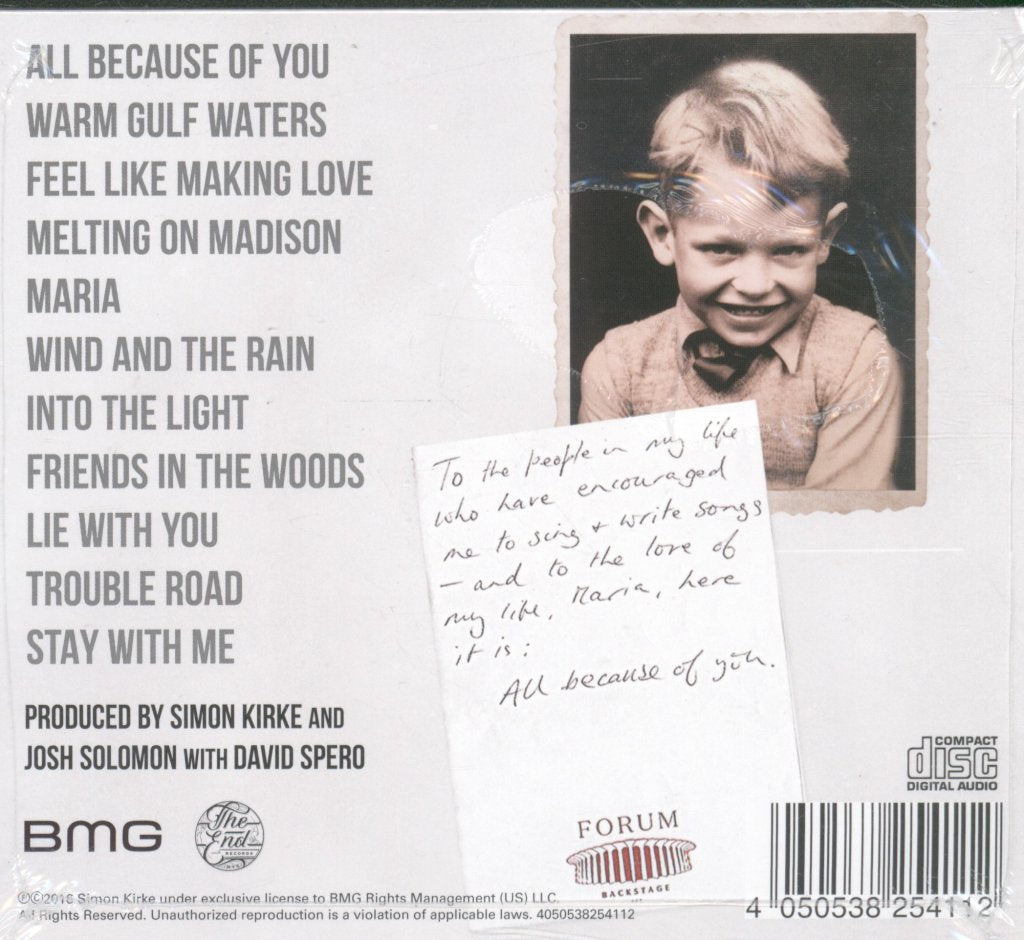 Simon Kirke - All Because Of You - Cd