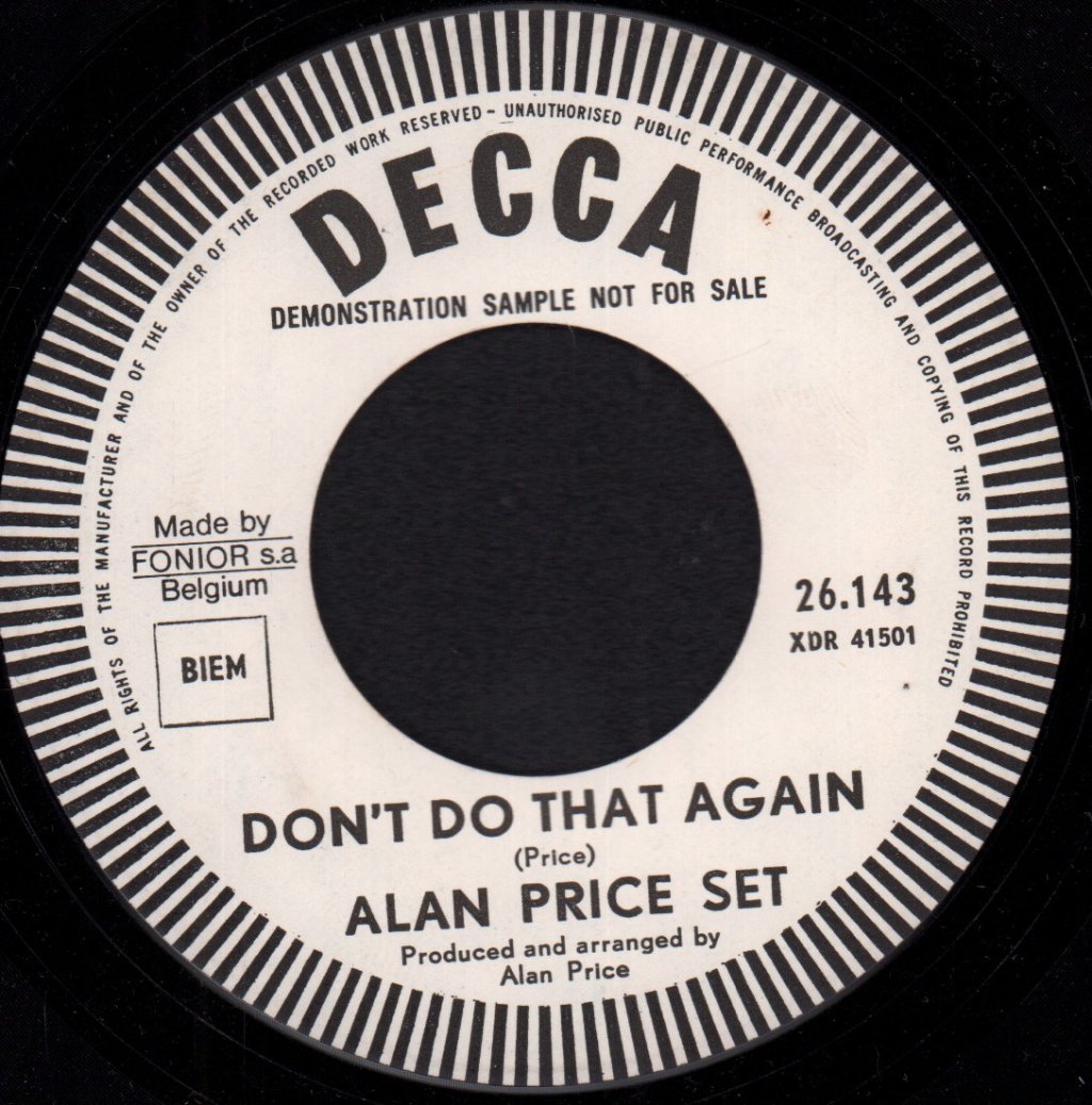 Alan Price Set - Shame - 7 Inch