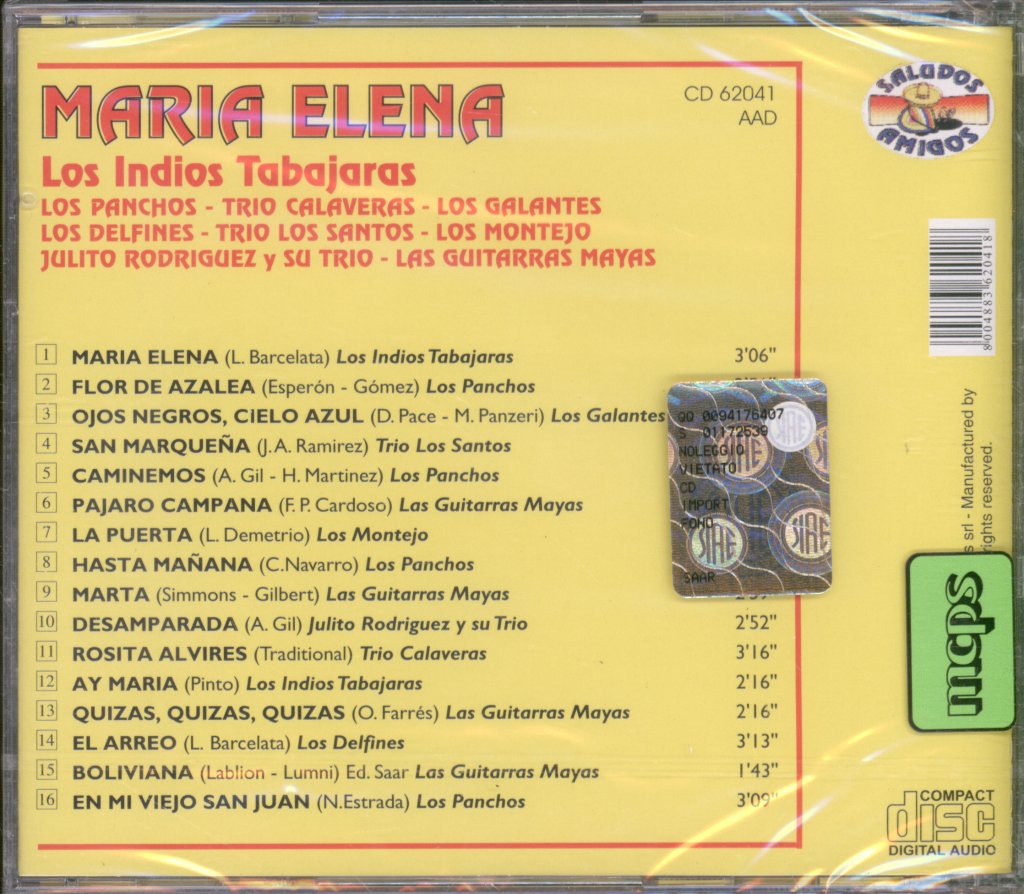 Los Indios Tabajaras - Maria Elena - Cd