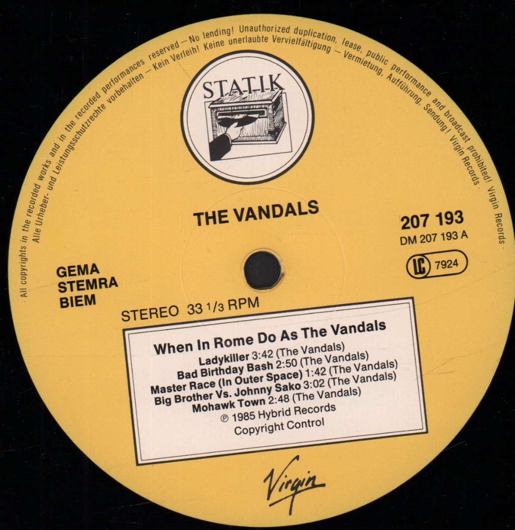 Vandals - When In Rome Do As The Vandals - Lp