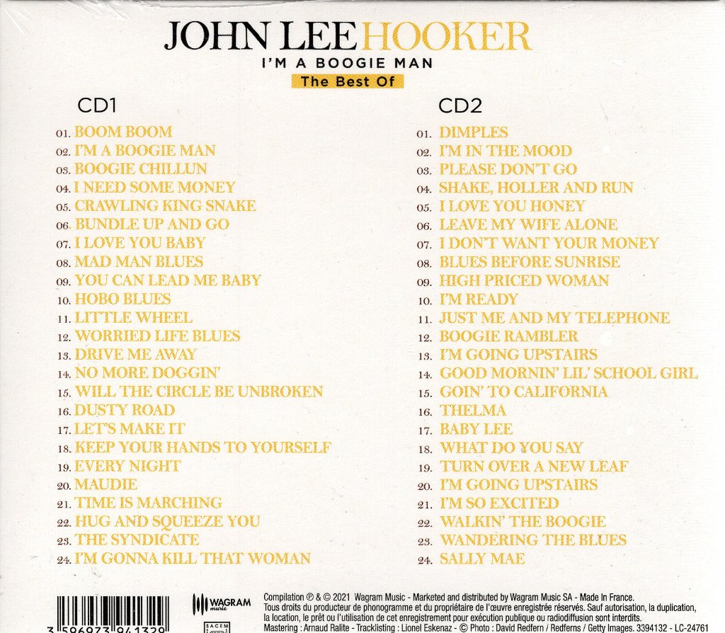 John Lee Hooker - I'm A Boogie Man: The Best Of - Double Cd