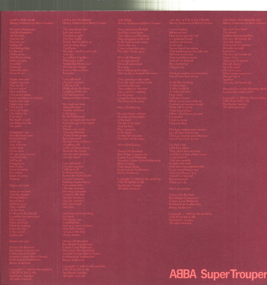 ABBA - Super Trouper = スーパー・トゥルーパー - Lp