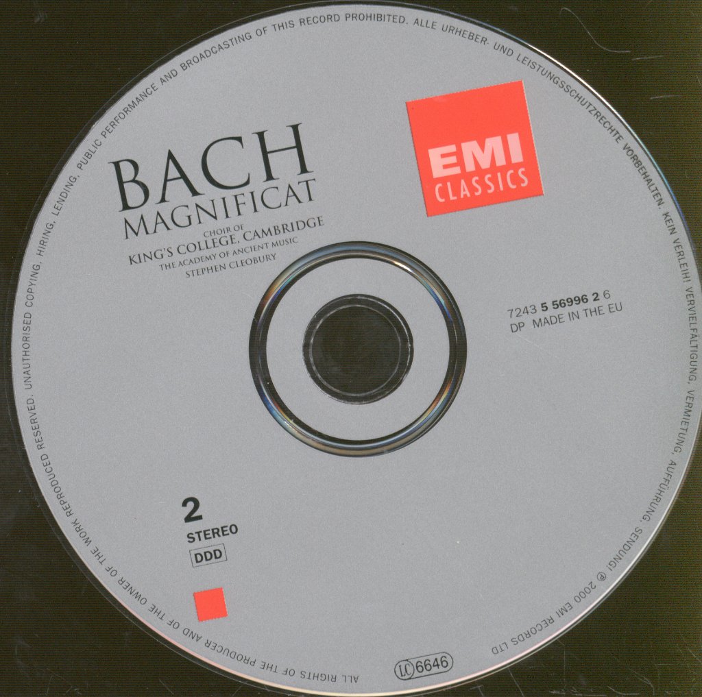 Academy Of Ancient Music, Stephen Cleobury - Bach - Magnificat - Double Cd