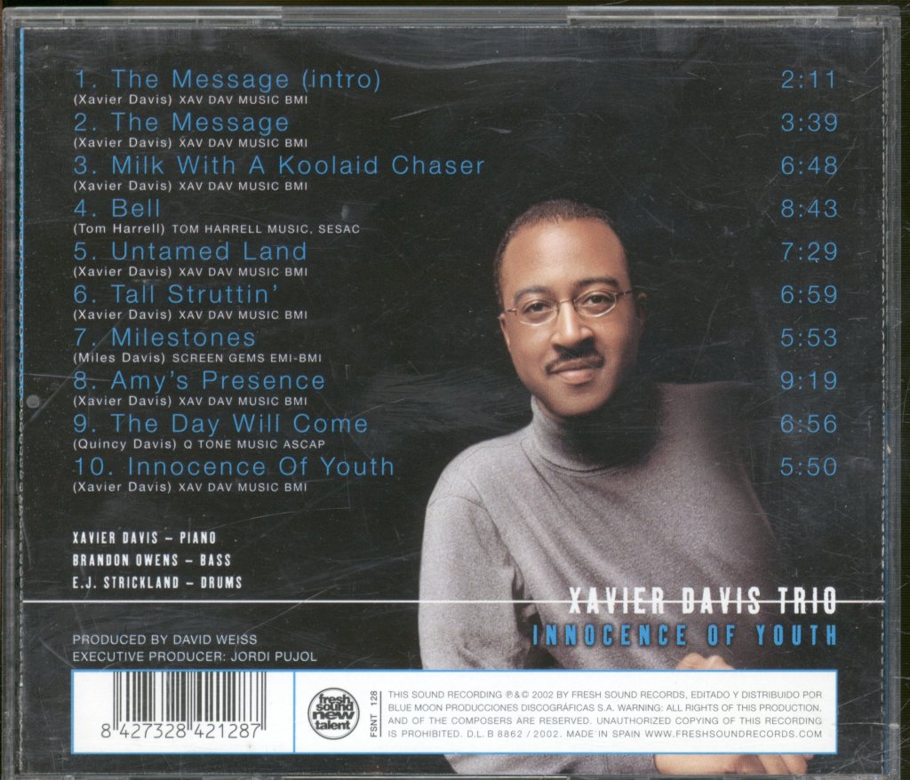 Xavier Davis Trio - Innocence Of Youth - Cd