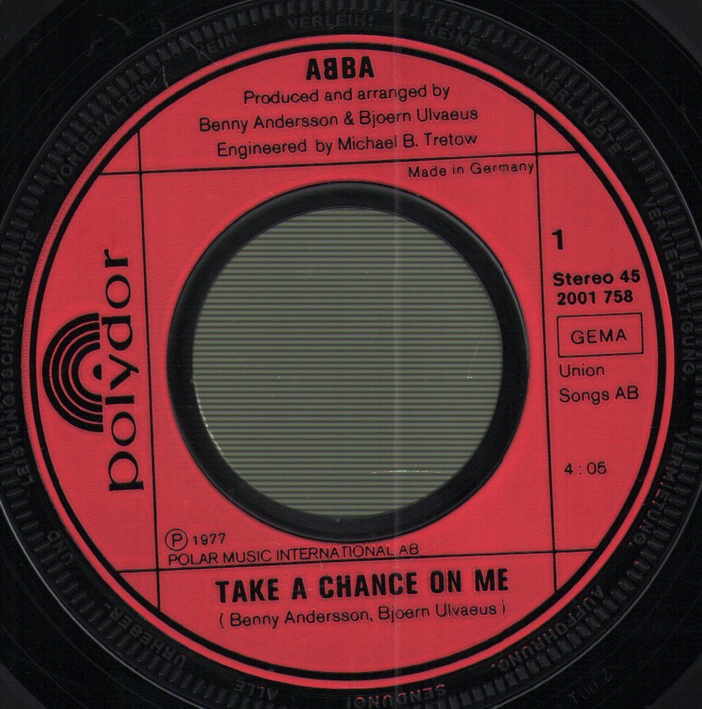 ABBA - Take A Chance On Me / I'm A Marionette - 7 Inch