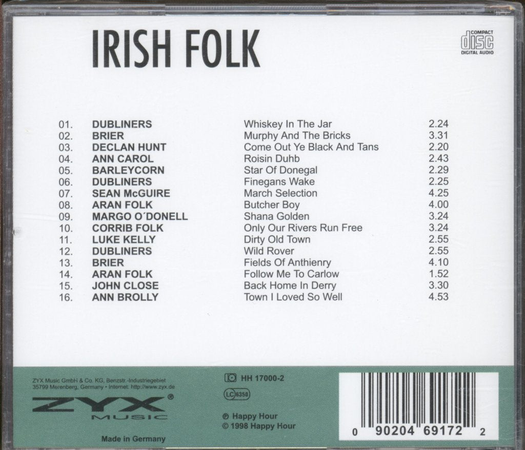 Various Artists - Irish Folk - Cd