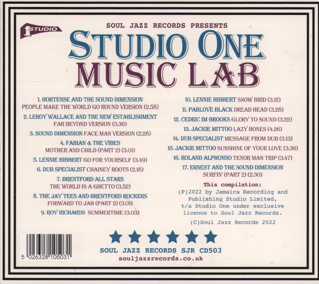 Various Artists - Studio One Music Lab - Cd