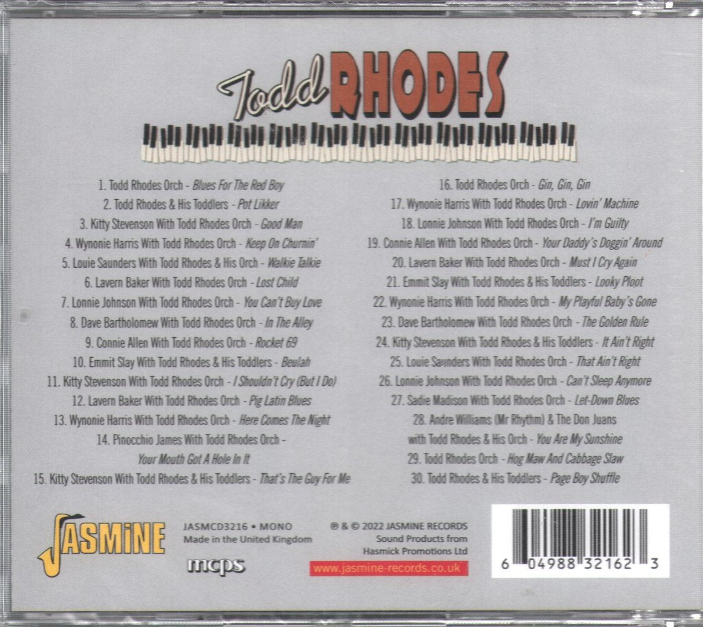 Todd Rhodes - Your Mouth Got A Hole In It! 1947-1957 - Cd