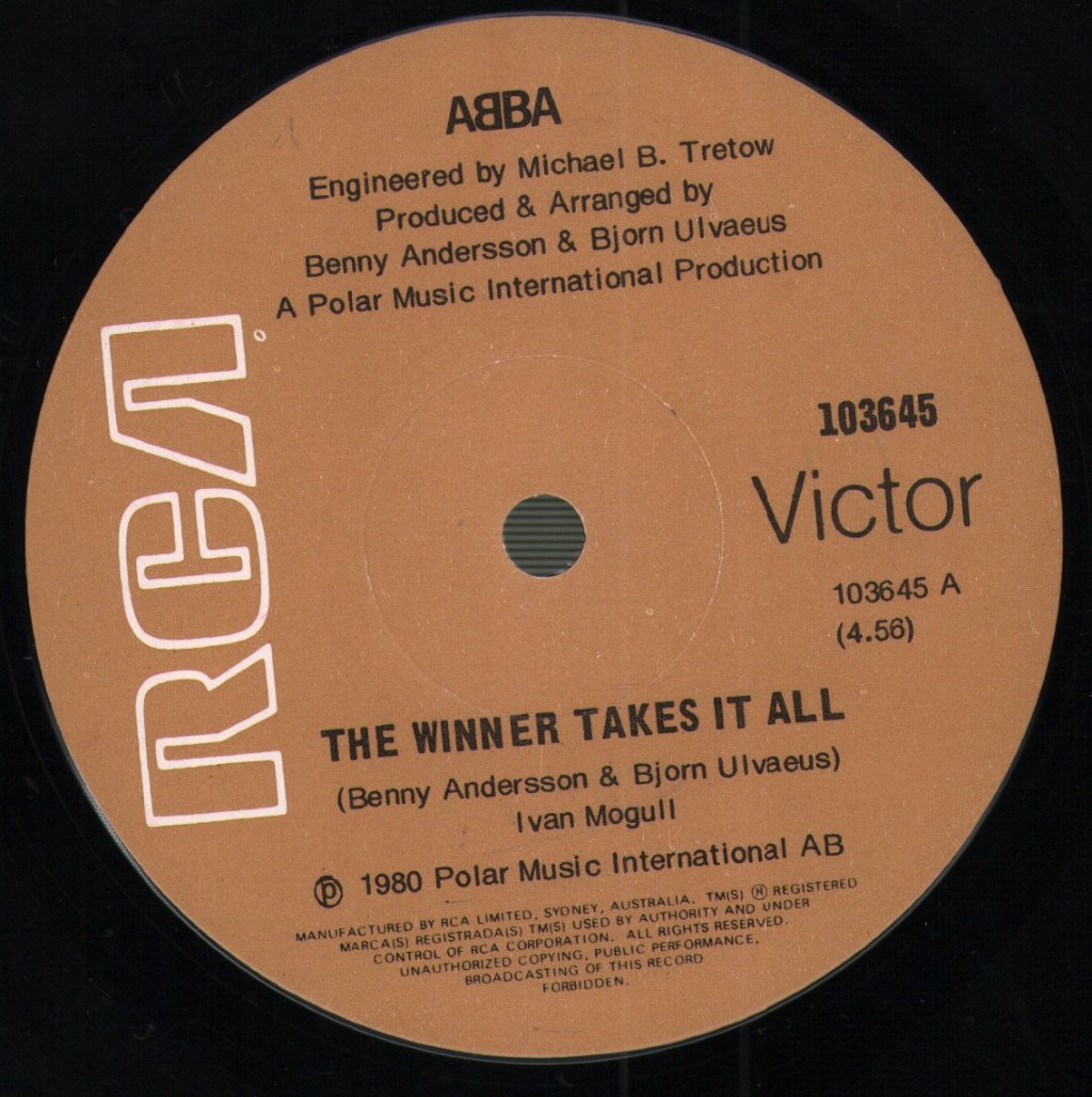 ABBA - Winner Takes It All / Elaine - 7 Inch