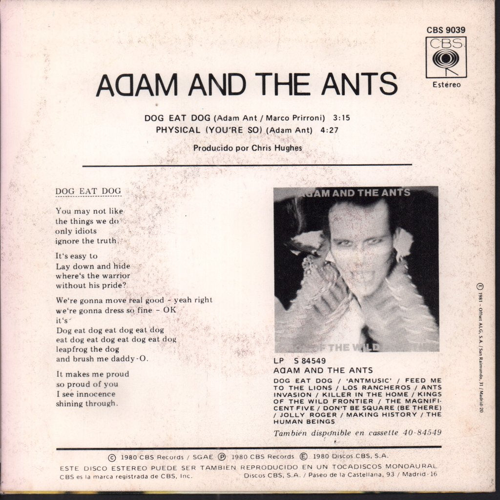 Adam And The Ants - Dog Eat Dog - 7 Inch