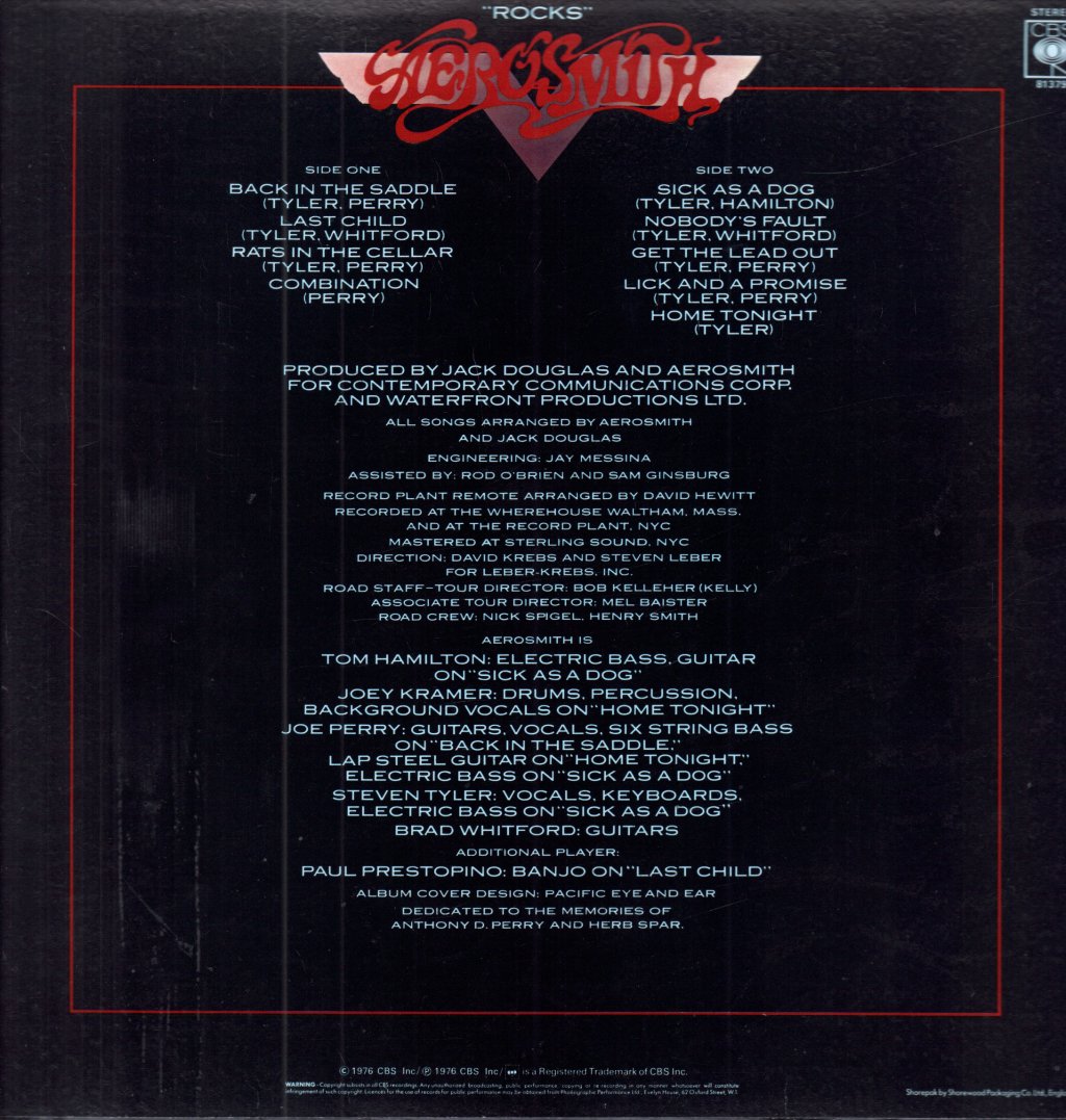 Aerosmith - Rocks - Lp