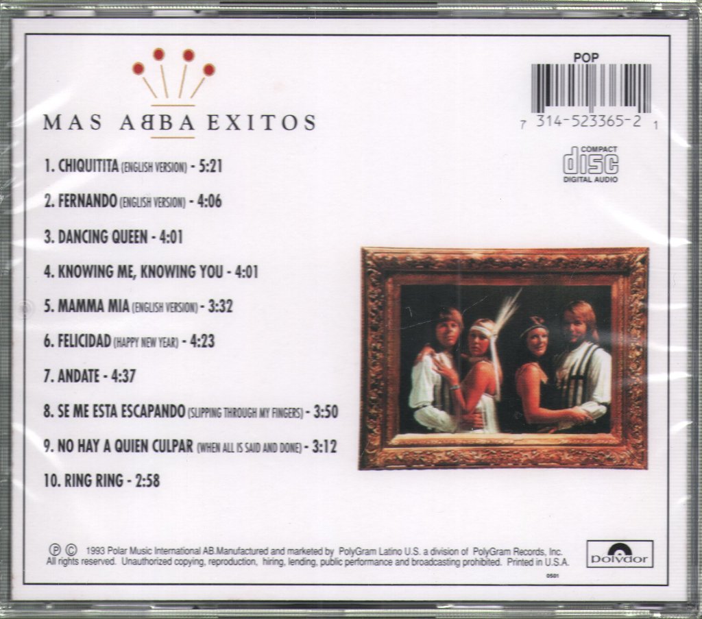 ABBA - Mas Oro (Mas ABBA Exitos) - Cd