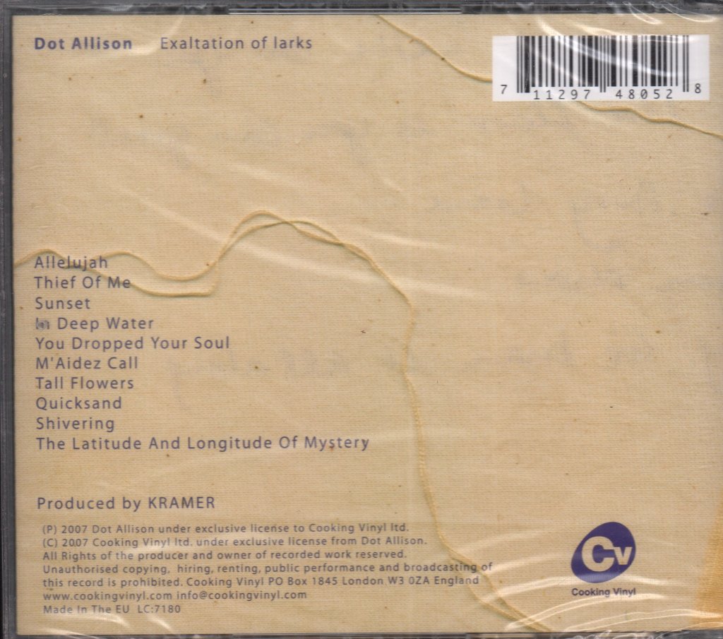 Dot Allison - Exaltation Of Larks - Cd