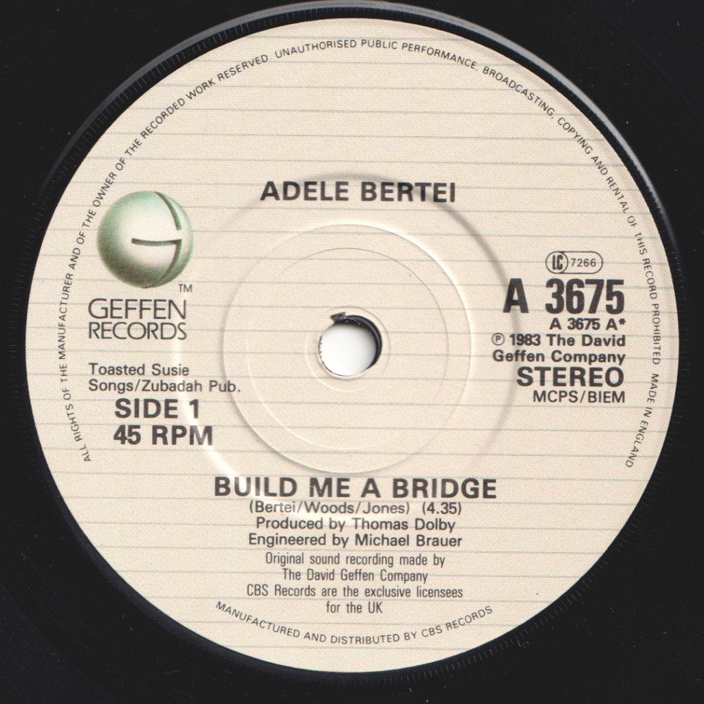 Adele Bertei - Build Me A Bridge - 7 Inch