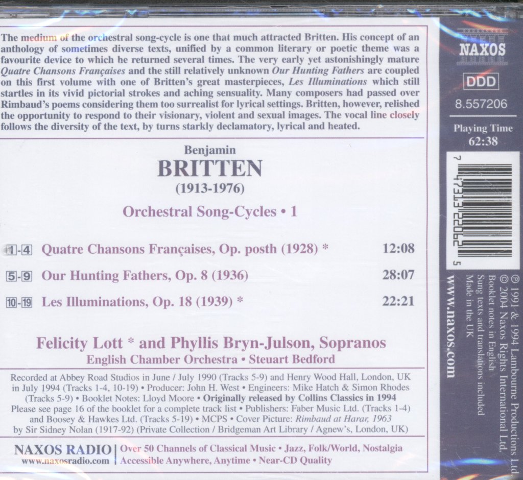 English Chamber Orchestra, Stewart Bedford - Britten - Les Illuminations, Our Hunting Fathers, Chansons Francaises - Cd