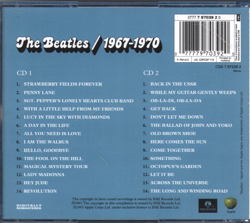 Beatles - 1967-1970 - Cd Set