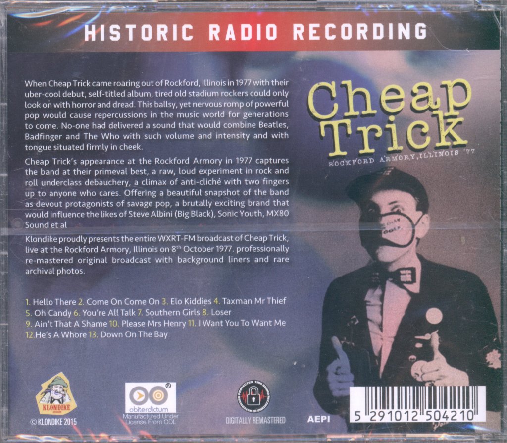 Cheap Trick - Rockford Armory, Illinois '77 - Cd